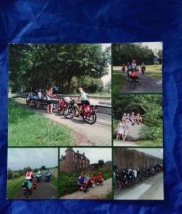 Klarina Soare gave us a lovely picture postcard of her family when they were travelling down the Danube by bike into Romania where her husband Andrei was born.