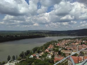 Looking downriver to our next destinations, Szentendre and Budapest