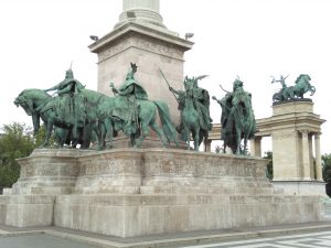 The Magyars who founded Hungary.... on Hősök Tere -Hero's Square