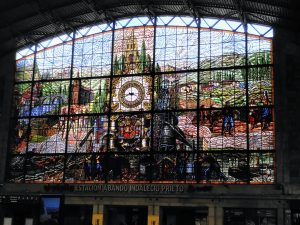 Stained glass at Bilbao Station